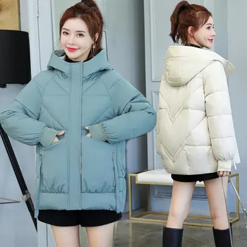 2020 Nowa kurtka zimowa parki z kapturem kobiecy płaszcz temat grube ciepłe bawełniane kurtki damskie parku casual odzież plus size