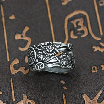 Viking Wrony Pierścienie Celtic Symber Triskele Pierścień Skandynawia Skandynawski Zespół Anel Bague Męskie Biżuteria