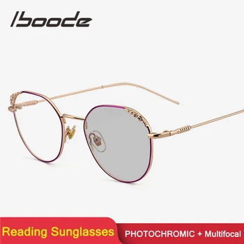 Iboode Transition Sun fotochromowe okulary do czytania kobiety panie multifocal progresywne okulary do czytania mężczyźni +1.0 1.5 2.0 2.5