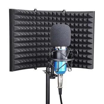 Składany Studyjny Mikrofon Akustyczna Izolacja Nagrywanie Tłumik Dźwięku Pianka Panel Profesjonalnego Narzędzia Do Nagrywania Akcesoria Składany