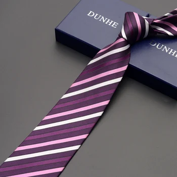 Wysokiej jakości 2019 Nowe modne krawaty dla mężczyzn biznes 8 cm jedwabny krawat ślubne krawaty dla mężczyzn projektanci marki gift skrzynią miękki