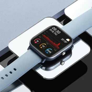 P8 wodoodporny zegarek smart 1.4-calowy pełna dotykowy bransoletka sportowy, monitor pracy serca monitorowanie snu Smartwatch for IOS Android