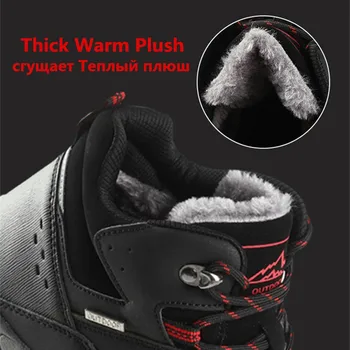 Nowe męskie zimowe rakiety śnieżne super ciepłe buty męskie wysokiej jakości wodoodporne buty outdoor męskie buty turystyczne buty robocze rozmiar 47