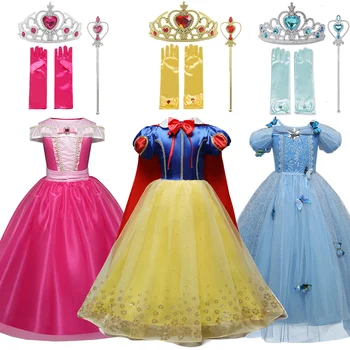 Dziewczyny Cosplay Kostium Księżniczki Dla Dzieci Halloween Strój Sukienka Odzież Dziecięca