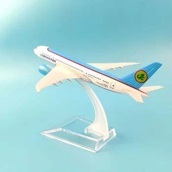 16CM UZBEKISTAN 787 METAL ALLOY MODEL PLANE AIRCRAFT MODEL TOY AIRPLANE Model w Stand toys for children Dropshipping Store