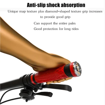 1 para czystego żelu silikonowego wytrzymałe, odporne na wstrząsy antypoślizgowe uchwyty rowerowe uchwyty z aluminium stopu bar wtyczkę BMX MTB rower uchwyty Uchwyty