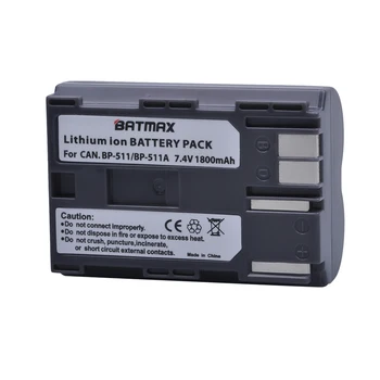 Batmax 2x BP-511 BP-511A BP 511 bateria+ wyświetlacz LCD USB podwójna ładowarka dla Canon EOS 40D 30D 20D 5D G6 G5 G3 G2 G1 EOS 300D 50D