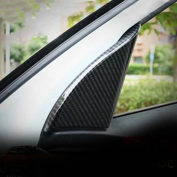 Volkswagen T-ROC T ROC 2017 2018 Carbon fiber Car Front Door Window Inner Triangle A Column Cover naklejka wykończenie akcesoria