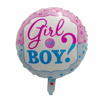 10 szt./lot 18 cali, okrągły, różowy, niebieski płeć ujawnia on lub ona chłopiec czy dziewczynka folia balon hel Baby Shower Party dekoracje balon