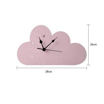 Śliczne chmury forma krople deszczu zegary ścienne, pokój dziecięcy dekoracje, płci, neutralne zegarki dla dzieci, figurki prezent 28*16 cm