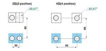 4-pozycyjny 4NO sprężynowy zwrotny przełącznik Chwiać Stick wymiana nadaje się do XD2PA24 x 1