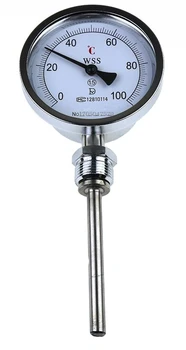 WSS-411 termometr bimetaliczny przemysłowy termometr kotłownia rura wysoka temperatura promieniowy pomiar temperatury Długość pręta 300 mm