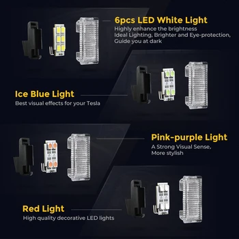 4 szt. aktualizacja led wewnętrznych żarówek dla Tesla Model 3 Model Y Model S Model X wymiana oświetlenia wewnętrznego bagażnika LED Light