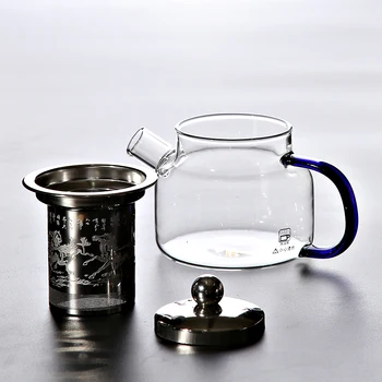 TANGPIN żaroodporny szklany czajniczek do herbaty z заварочным czajnik do stacji czajnik szklany serwis do herbaty