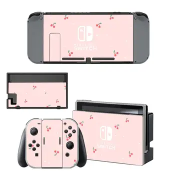 Pure Pink Cherry Nintendo Switch Skin Sticker NintendoSwitch stickers skins for Nintend Switch Console and Joy-Con Controller