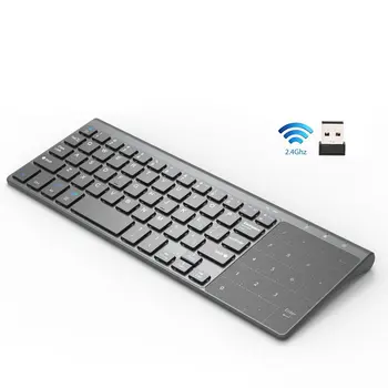 2.4 Ghz Usb Wireless Mini Keyboard Met Nummer Touchpad Numeriek Toetsenbord Voor Android Windows tablet,pulpit,laptopa, PC