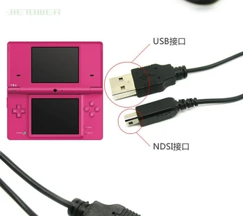 100 szt./lot 1.2 m Czarny na Nintendo 3DS DSi NDSI XL LL Data Sync Charge Charing kabel USB niebieskiego ładowarka hurtowych tanie