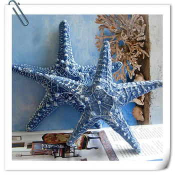 1szt kreatywne kolorowe Starfishe DIY kamień naturalny palec rozgwiazda ślub domowy bar ściany dekoracyjne, rękodzieło 13*13cm
