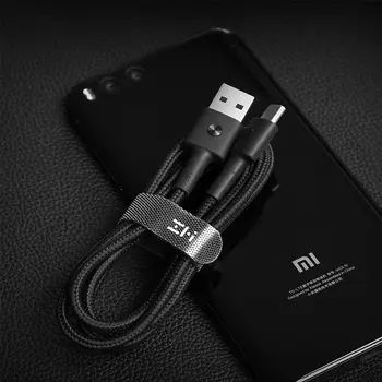 ZMI LED usb type c kabel 3A dla xiaomi 9 8 huawei Samsung ładowarka szybkiego ładowania przewód danych krótkim 0.3 m 1 m 2 m pleciony nylon Android
