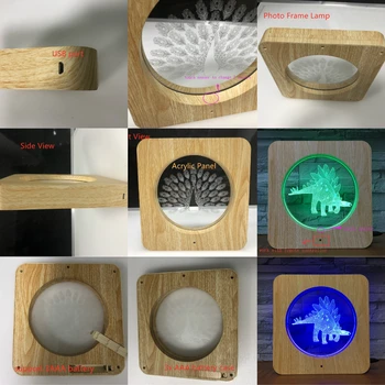 Brain Design Frame LED 3D ABS Plastic Night Light DIY Customized Lamp Table Lamp Kids Colors Gift Home Decor Dropshipping