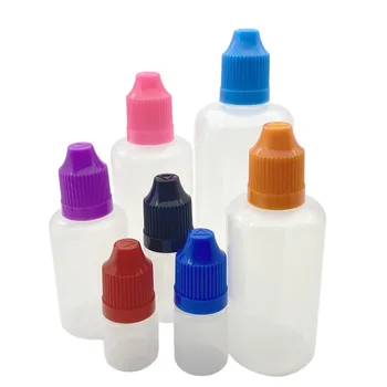 100pcs pusta plastikowa butelka 3 ml/5 ml/10 ml/20 ml/30 ml/50 ml/60 ml/100 ml/120 ml PE uchwyt butelki wycisnąć sok oka kroplówki butelka