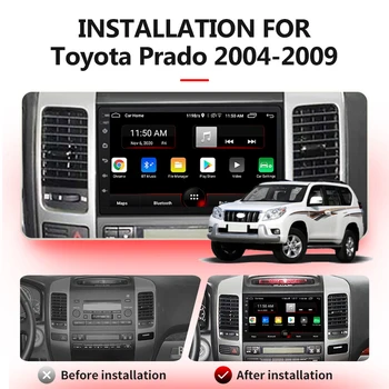 2 Din Android 10 radio samochodowe do Toyota Land Cruiser Prado 120 2004 - 2009 nawigacja GPS samochodowy stereo odtwarzacz multimedialny 2din no dvd