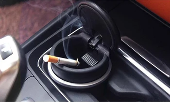 Automatyczna samochodowa popielniczka 2 w 1 LED dym papierosowy samochodowy wielofunkcyjny wytrzymała nadaje się do BMW