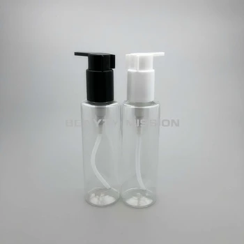 Zadaniem urody 36pcs 150ml przezroczysty plastik szampon/żel pod prysznic butelka, 150CC pusta butelka domowego z białym/czarnym pompą płynu