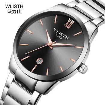 Gorące luksusowe mężczyzna zegarka pełni stalowe zegarki mody zegarek Kwarcowy zegarek wodoodporny data męskie zegarki Relogio Masculino Erkek Kol Saati