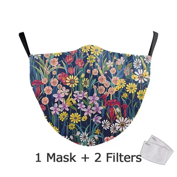 Моющаяся ekologiczna maska do ust Kwiat maska do twarzy Aztec Printed Masks podkładki dla dorosłych ochronny PM 2.5 Dust Anti Mouth Cover Face mask
