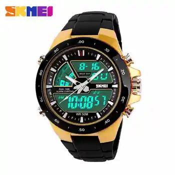 SKMEI Męskie zegarki sportowe zegarki męskie 5ATM Dive Swim modne cyfrowe zegarki wojskowe wielofunkcyjne zegarki relogio masculino