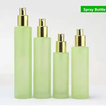 60 ml luksusowa Zielona kosmetyczne szklana butelka balsamu opakowania kosmetyczne z złoty plastikową osłoną puste szklane butelki kiści 30 ml