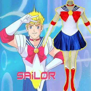 Gej Mężczyźni Cosplay Kostium Sailor Moon Anime Kostium Halloween Cosplay Sukienki Dla Unisex Dorosłych Mężczyzn Mundurki Szkolne Słodkie Sexy Sukienki