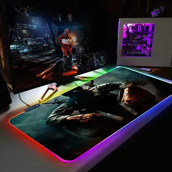 Call of Duty Anime Custom duża podkładka pod mysz RGB LED Backlit Mat Mause Carpet tenis mata do CSGO