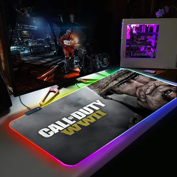 Call of Duty Anime Custom duża podkładka pod mysz RGB LED Backlit Mat Mause Carpet tenis mata do CSGO