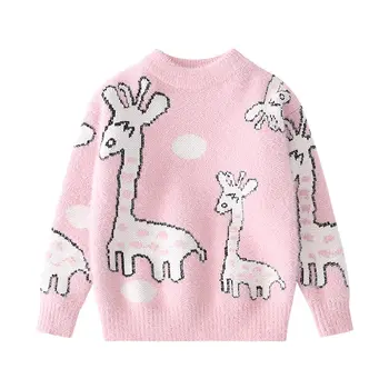 Słodkie dzieci żyrafa Sweter dla dziewczynki dla dzieci sweter dzieci jesień drutach swetry Dziewczynka Chłopiec odzież moda dzieci swetry topy