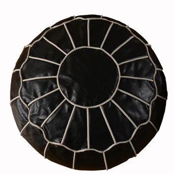 Ozdobne Marokańska sztuczna skóra Puf puf puf podnóżkiem okrągły i Duży 50*50*30 CM Unstuffed poduszka