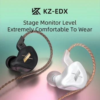 KZ EDX 1DD HIFI In Ear słuchawki monitor słuchawki w uchu słuchawki sportowe, słuchawki tłumiące hałas KZ ZSX ZAX ZS10 PRO ZSN PRO ZSN