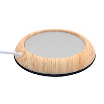 3 kolory USB Wood Grain Cup Warmer Heat Beverage Mug Mat Keep Drink Warm Heater Mugs Coaster