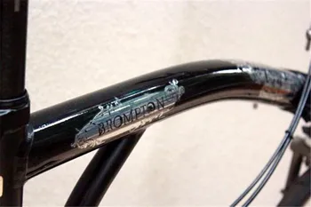 Składany rower dekoracyjna naklejka metal dla rower brompton ramka dekoracji naklejka stop aluminium złoto srebro czarny