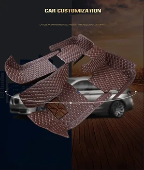 Dekabr skórzane dywaniki samochodowe do Renault Duster 2013 2016 2017 2020 Custom auto foot Pads automobile carpet cover