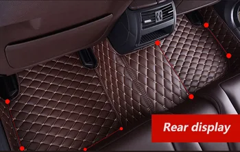 Dekabr skórzane dywaniki samochodowe do Renault Duster 2013 2016 2017 2020 Custom auto foot Pads automobile carpet cover