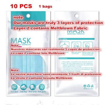 Mascarilla twarzowy 3-ply Meltblown Disposable Laye Hygiene Face Fabric Maskowy Face mask Mouth マスク كمام Cap Filter mondkapjes