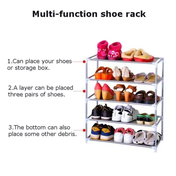 Sprzedaż 2-5 warstw buty regał z tworzywa sztucznego rura stalowa pudełko po butach półka łatwo montowane organizer do przechowywania stojak uchwyt oszczędność miejsca