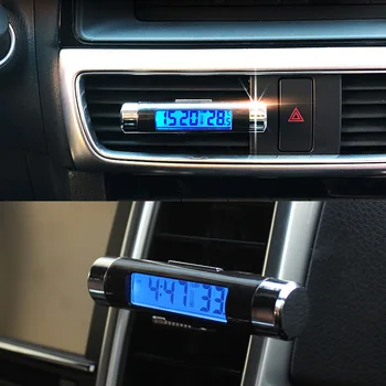 Samochodowe zegar cyfrowy LCD termometr otwór wentylacyjny do Honda civic accord crv fit city hornet hrv Subaru Forester Impreza Outback