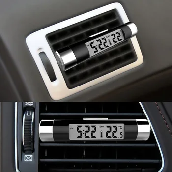 Samochodowe zegar cyfrowy LCD termometr otwór wentylacyjny do Honda civic accord crv fit city hornet hrv Subaru Forester Impreza Outback