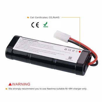 NASTIMA 4000mAh 7.2 v NiMH Flat RC Battery For RC cars RC, Samolot RC Helicopter RC Boat Discharge battery With Connector Tamiya