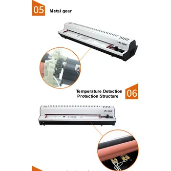 110V 300W Photo Document Paper A3 A4 Laminating Film Machine zimna/gorąca uchwyt ламинатора temperatura robocza 400 mm/min LK4-320D