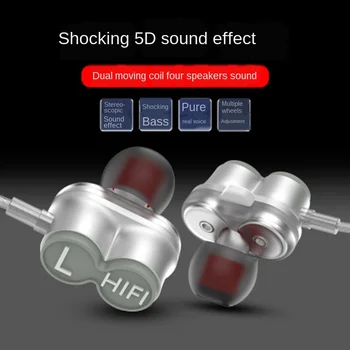 5D dźwięk stereo wi-fi w ucho, Sport, śpiew słuchawki dla IPhone, Samsung galaxy Xiaomi Huawei Vivo, Oppo 3,5 mm