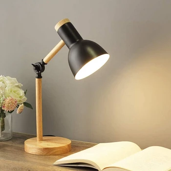 Gorąca nordic lampa sypialnia szafka kontrolna dla dzieci biuro czytanie nauczania lampa regulowana lampa stołowa EU Plug